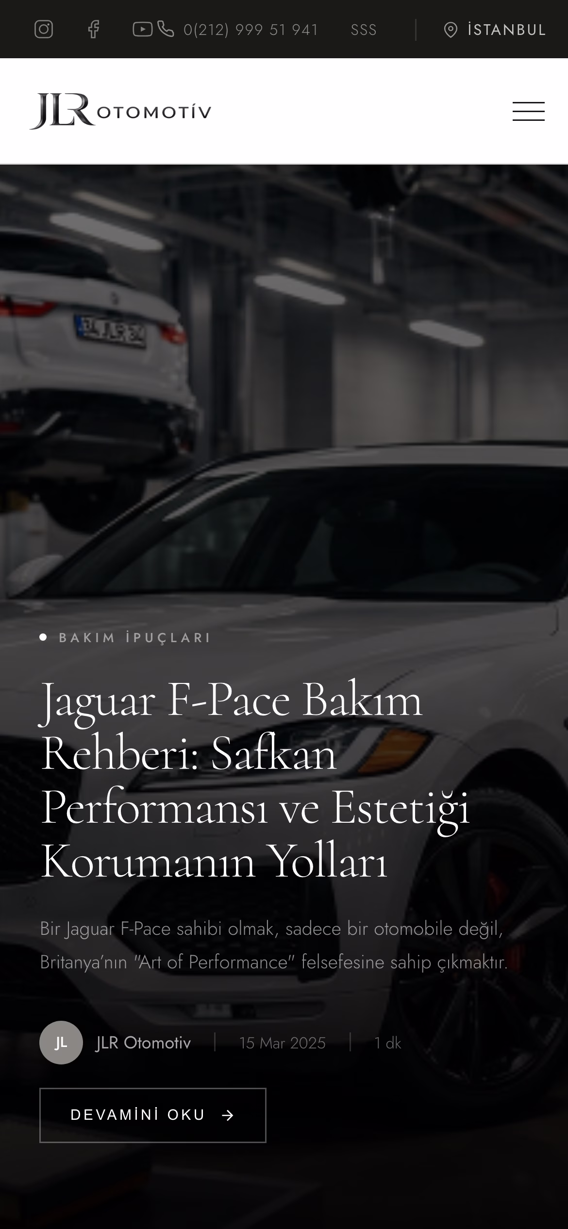 JLR Otomotiv blog sayfası