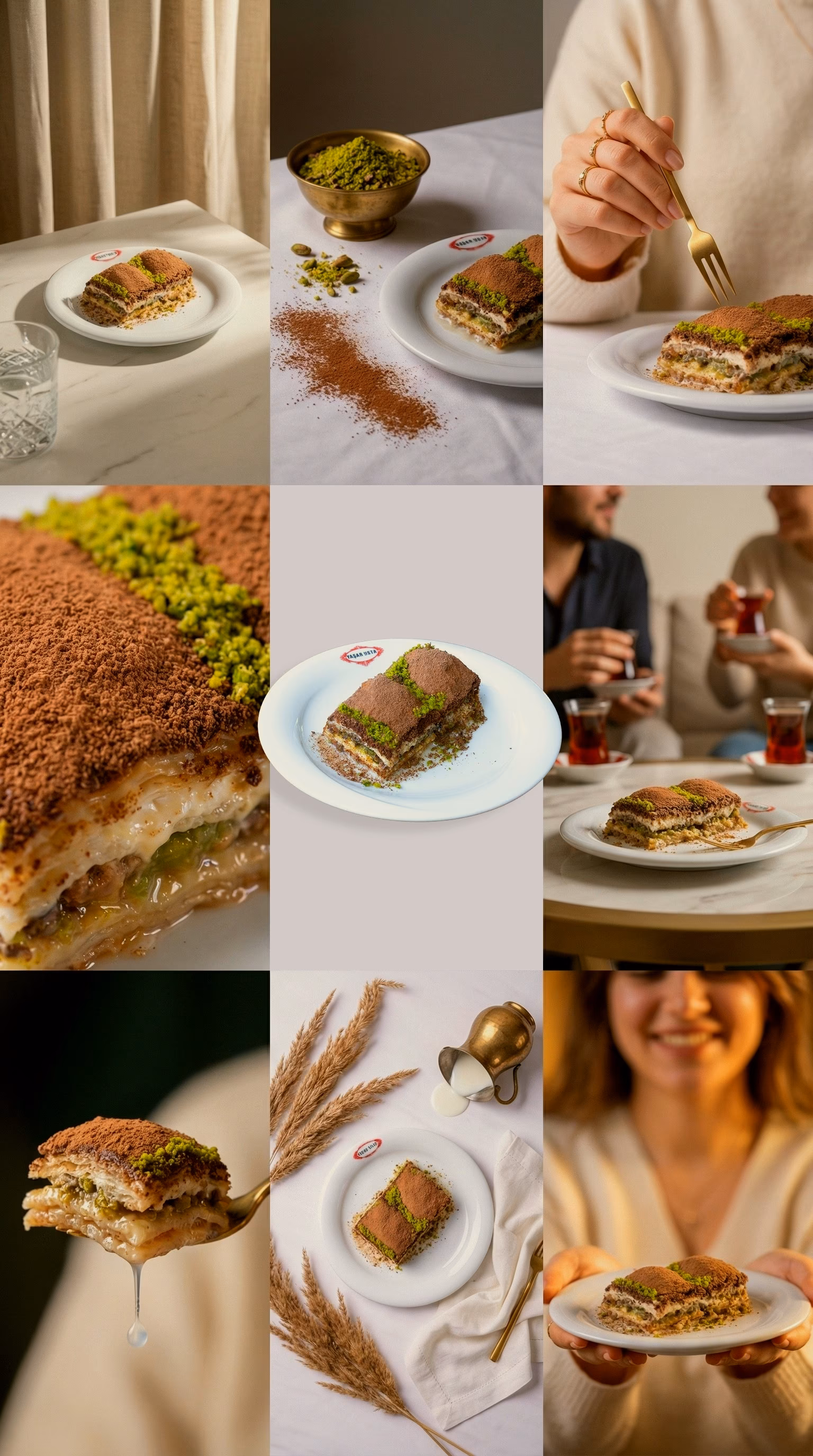 Soğuk baklava özel konsept çekimi