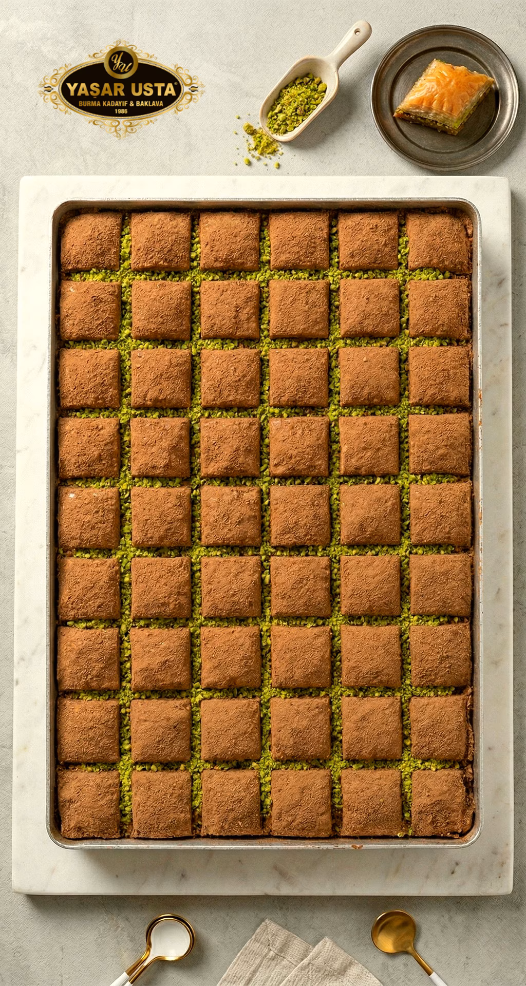 Soğuk baklava tepsi