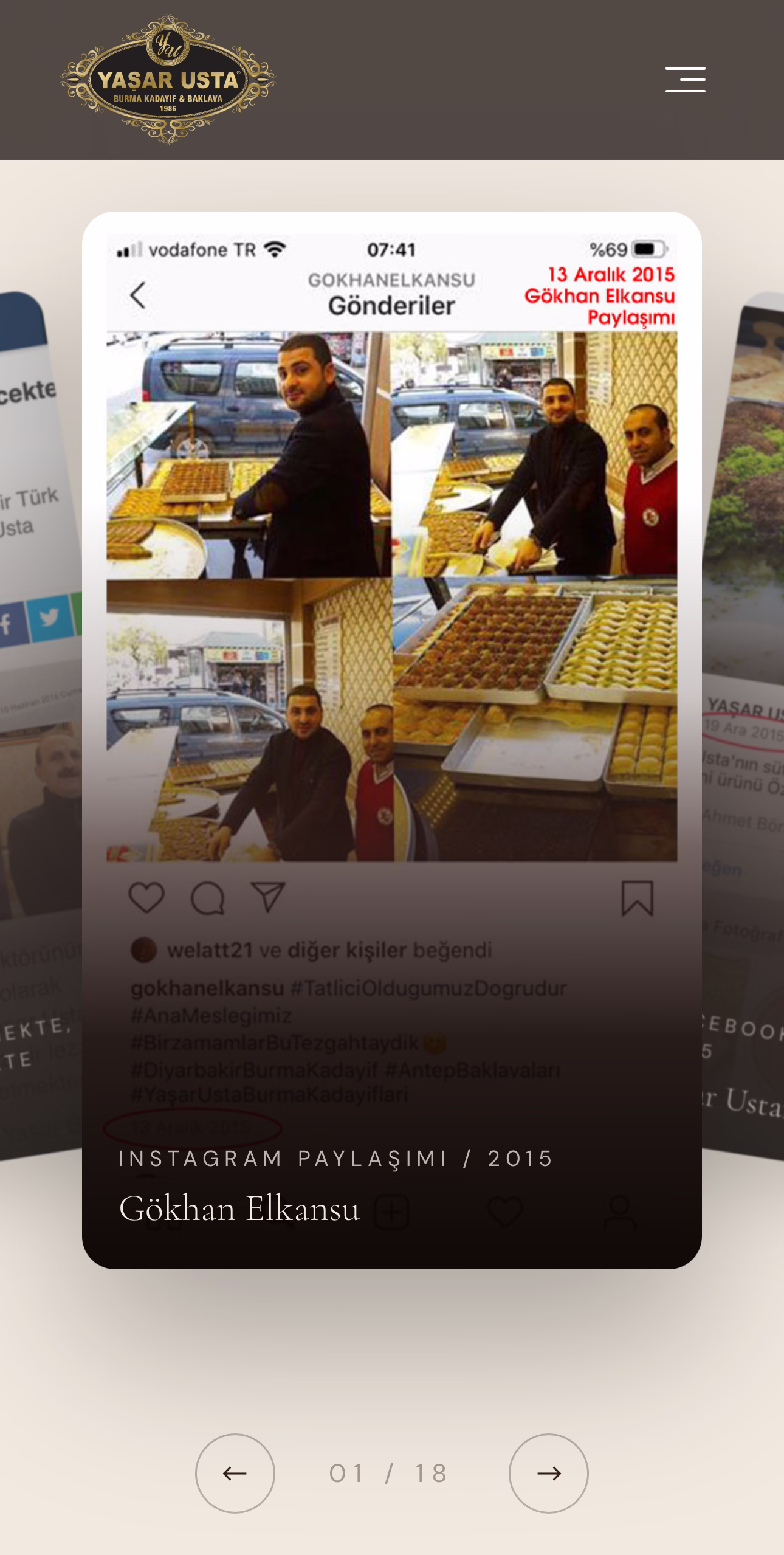 Soğuk Baklava sosyal kanıt