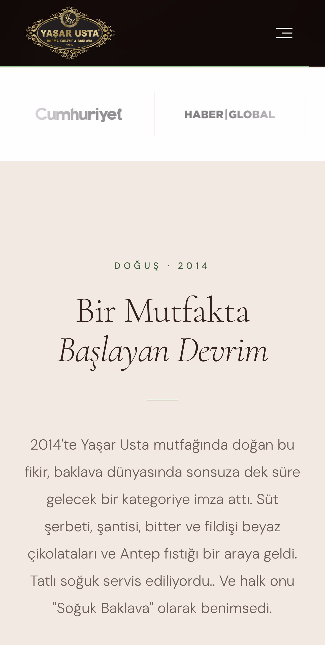 Soğuk Baklava ürün listesi