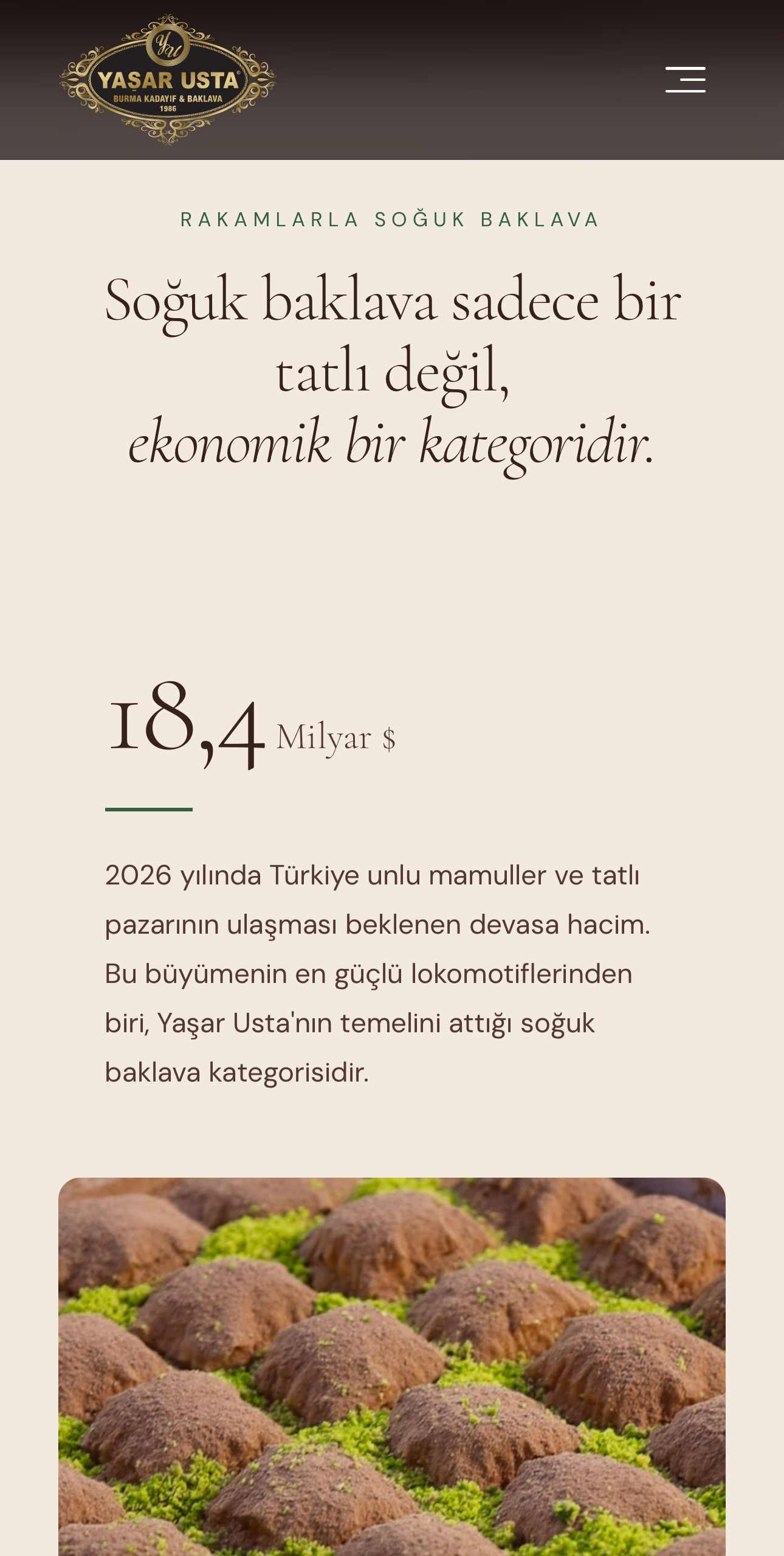 Soğuk Baklava hikayemiz sayfası rakamlar